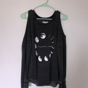 Grey Cut Out Long Sleeve